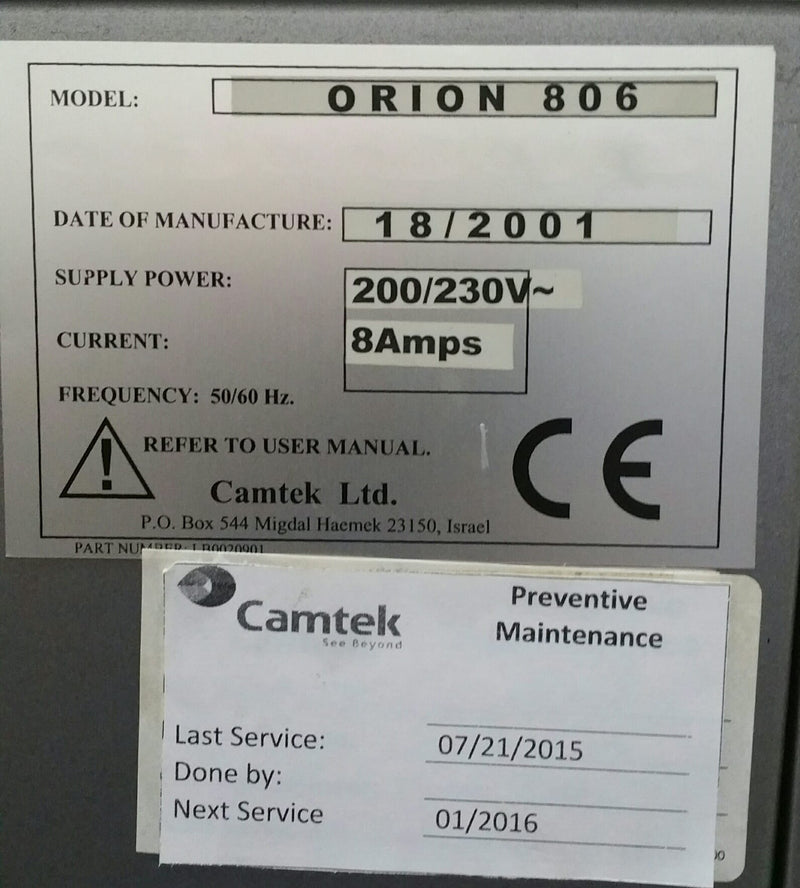 Camtek Orion 806 AOI (Automated Optical Inspection)