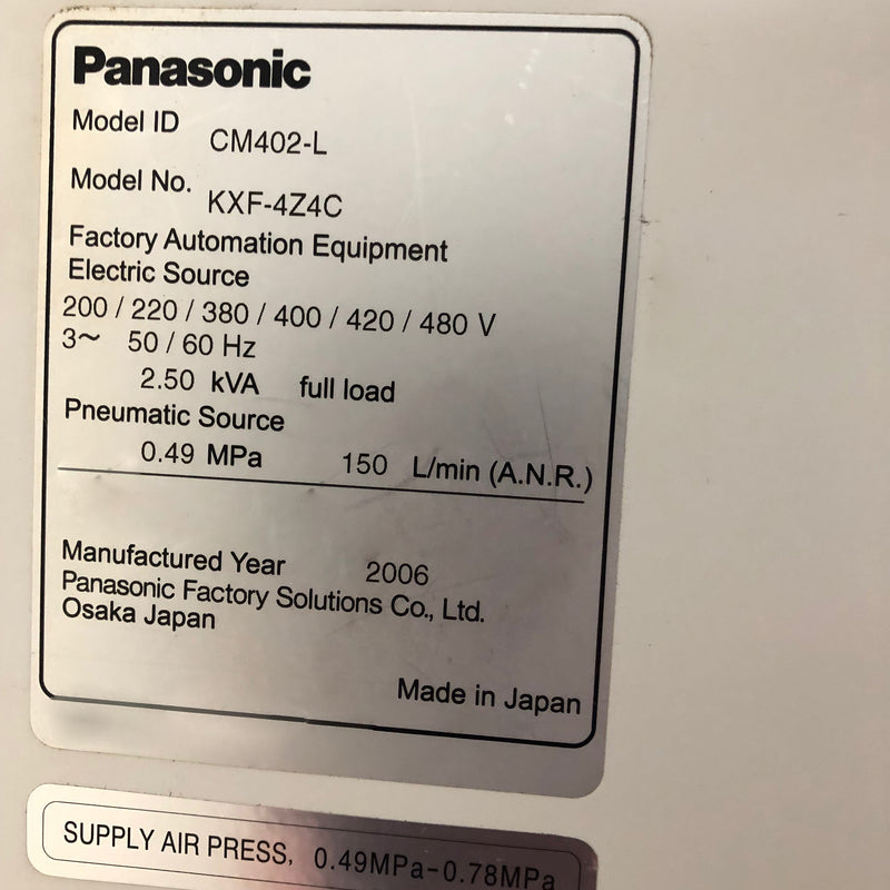 Panasonic CM 402 L Pick and Place