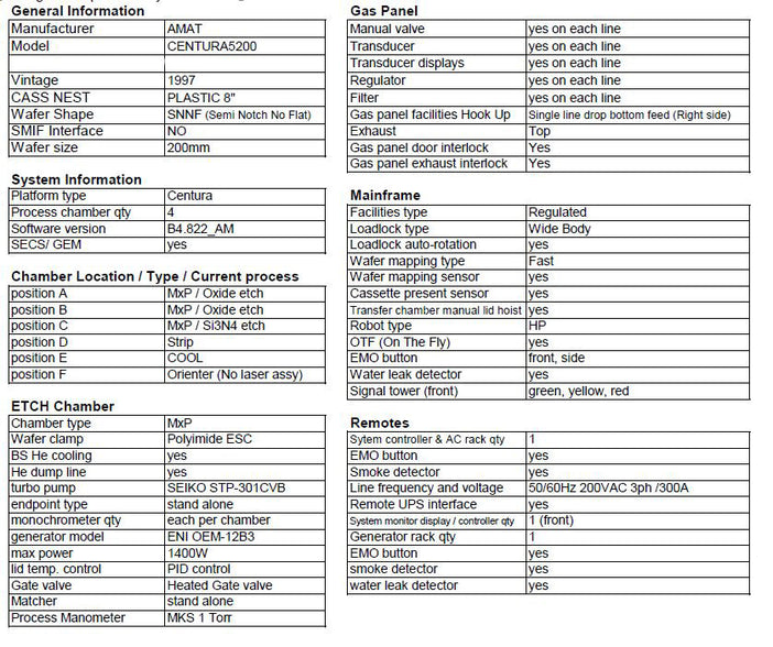 Applied Materials Centura MXP Chamber