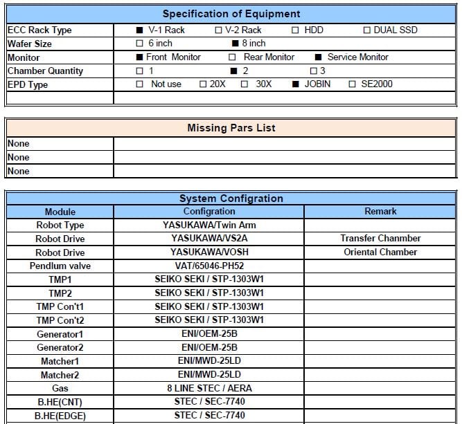 Tel Unity II E 855 DD Dry Etcher