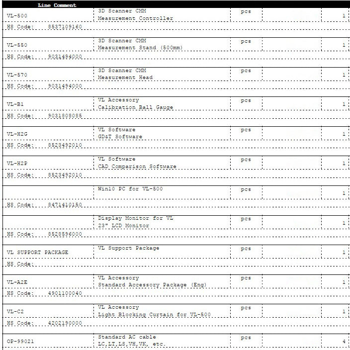 Keyence VL 500 3D Scanner Coordinate Measuring Machine