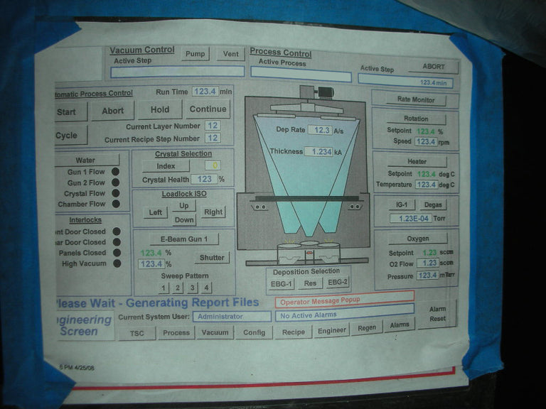 CVC 2800 LL Load Lock Dual Process Chamber Sputtering System