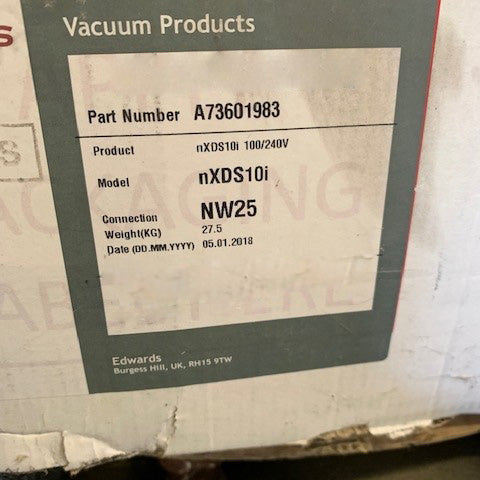 Edwards nXDS 10 i Dry Vacuum Pump