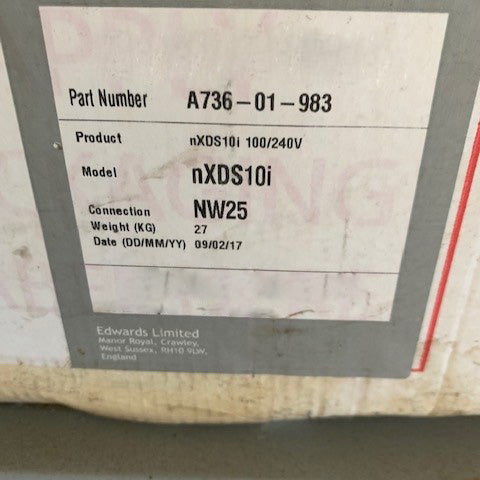 Edwards nXDS 10 i Dry Vacuum Pump