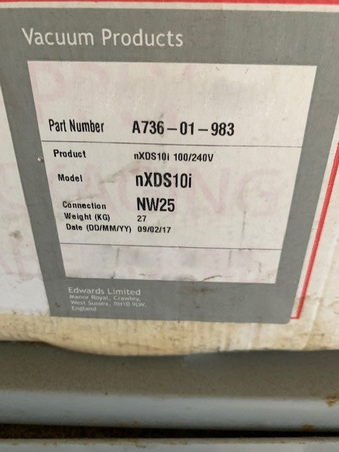 Edwards nXDS 10 i Dry Vacuum Pump