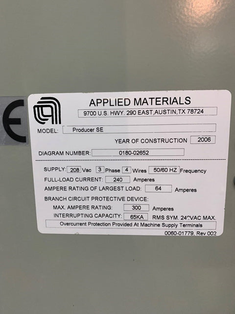 Applied Materials Producer SE CVD (Chemical Vapor Deposition)