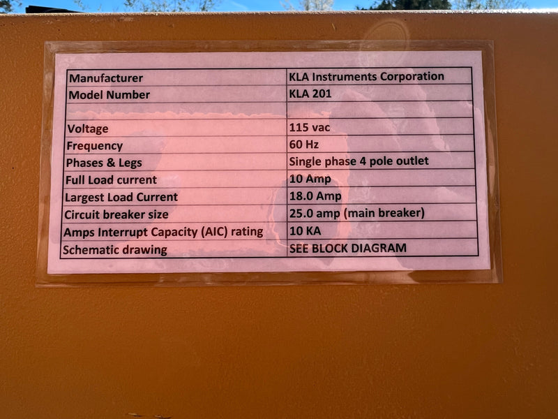 KLA 201 Mask Inspection