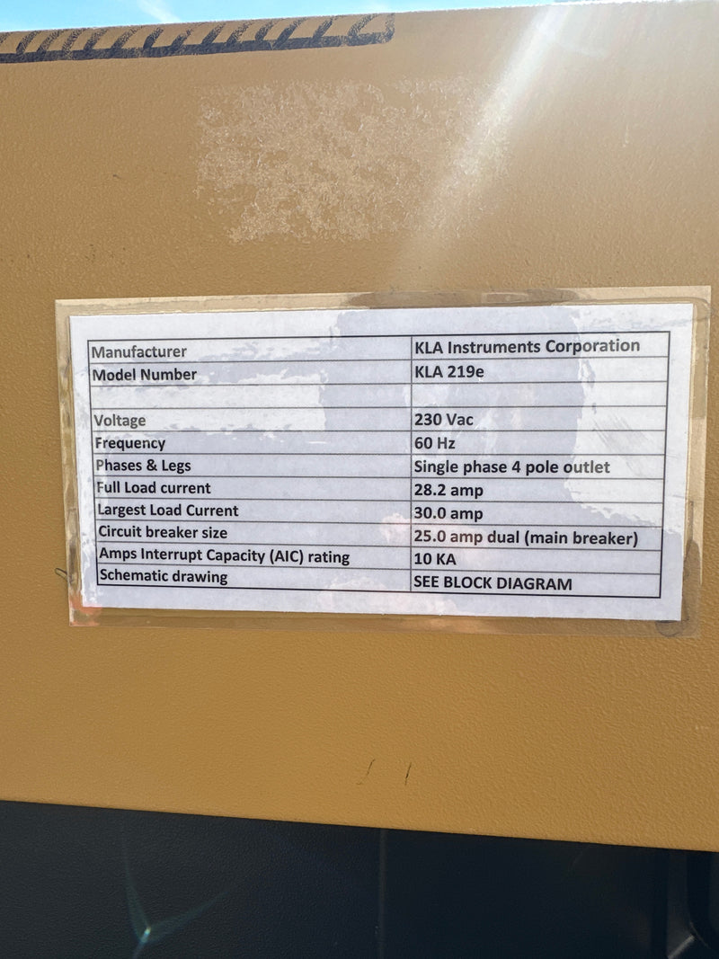 KLA 219 E Mask Inspection