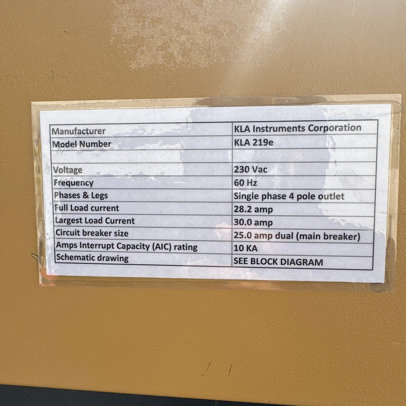 KLA 219 E Mask Inspection