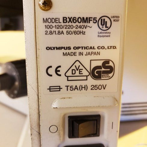 Olympus BX 60 MF 5 Microscope