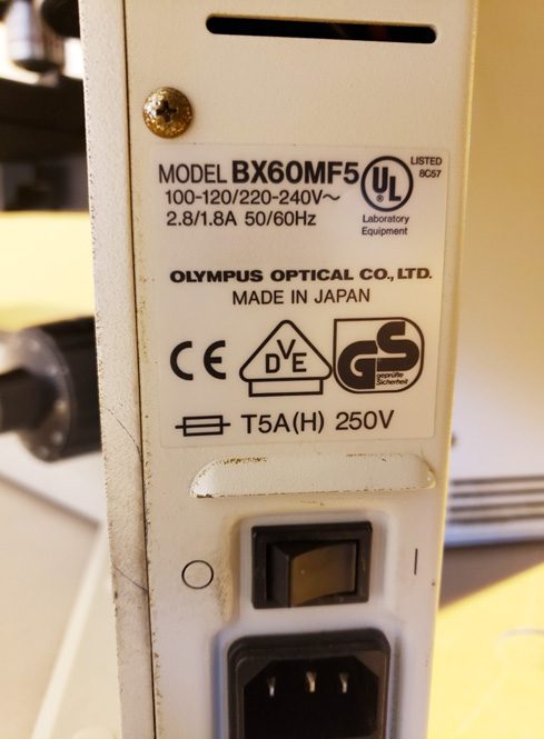 Olympus BX 60 MF 5 Microscope