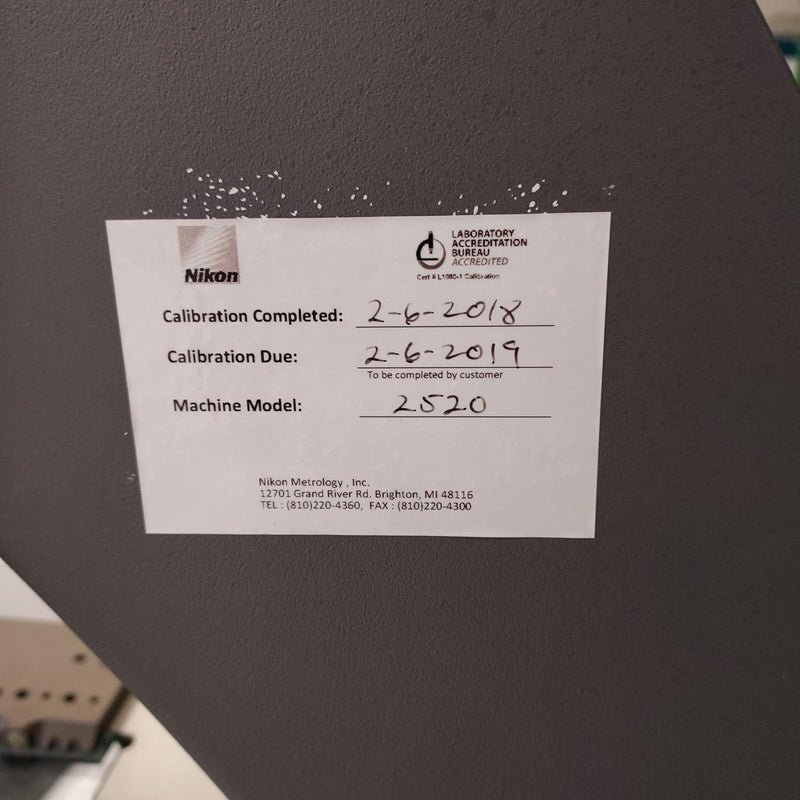 Nikon VMA 2520 3D Measuring Machine