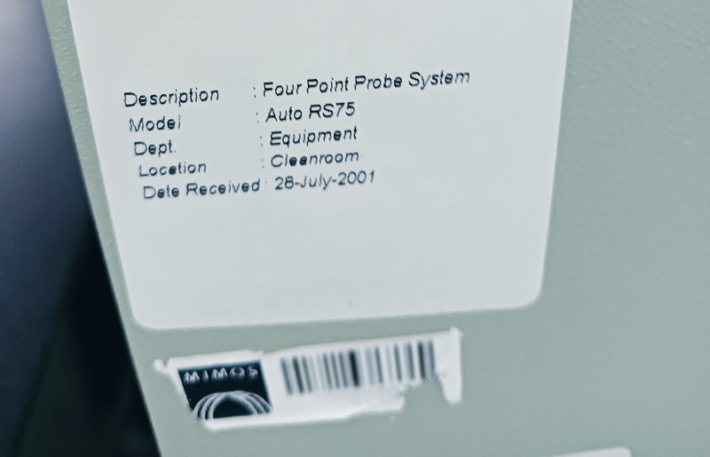 KLA OmniMap Auto RS 75 tc Resistivity Mapper