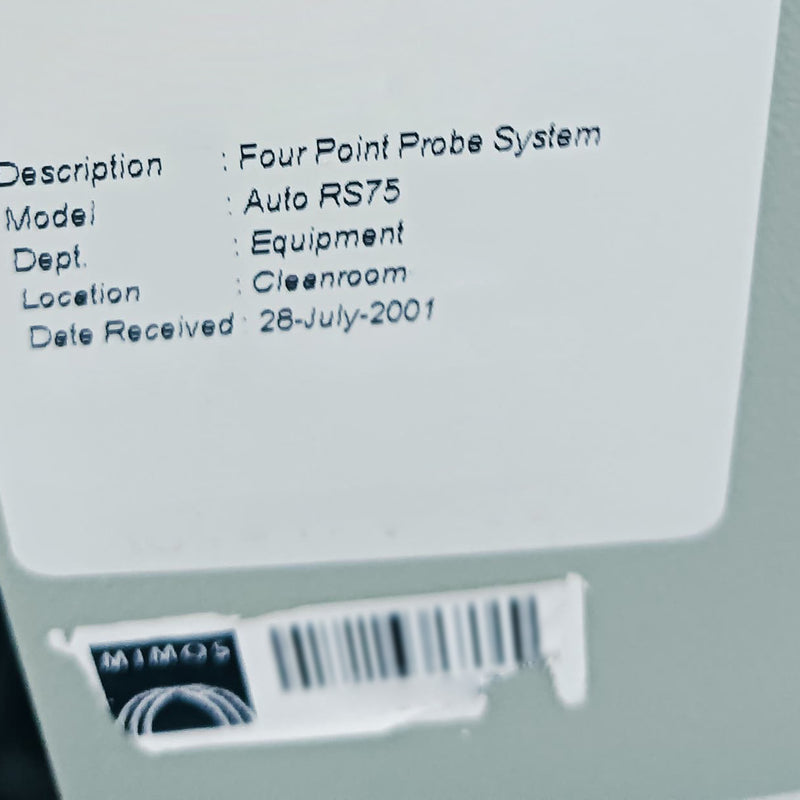 KLA OmniMap Auto RS 75 tc Resistivity Mapper