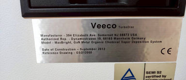 Veeco Max Bright MOCVD (Metal Organic Chemical Vapor Deposition)