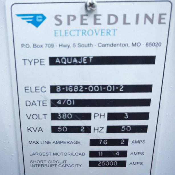 Speedline / Electrovert Aquajet Stencil Batch Cleaner