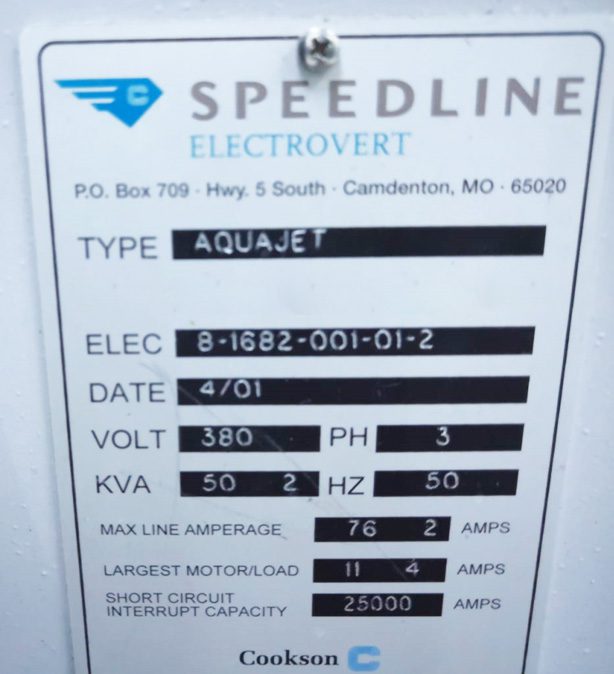 Speedline / Electrovert Aquajet Stencil Batch Cleaner