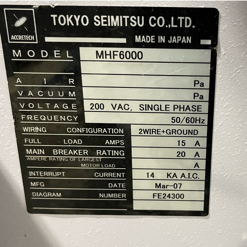 Accretech / TSK UF 3000 Automatic Wafer Prober