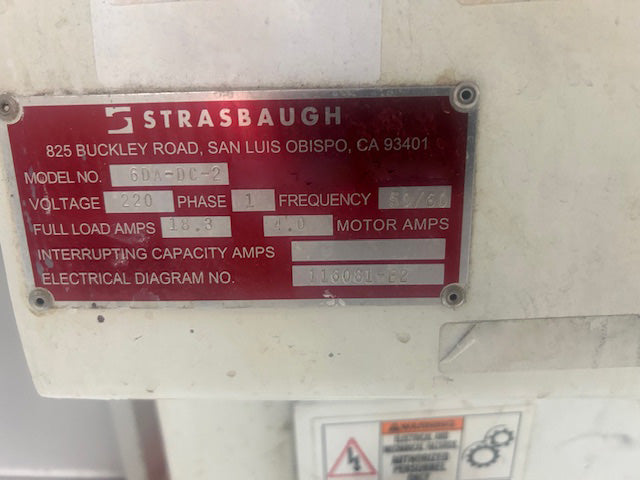 Strasbaugh 6 DA DC 2 Grinder / Polisher