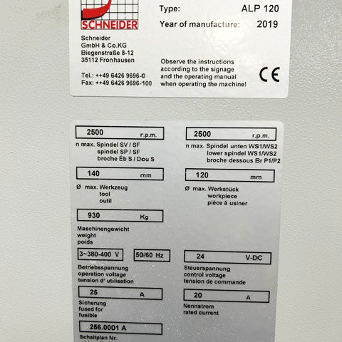 Schneider ALP 120 CNC Polisher