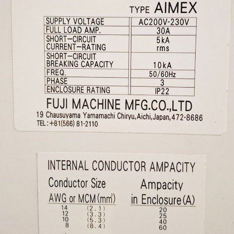 Fuji Aimex Placement Machine