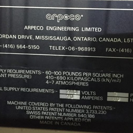 Arpeco Slitter Rewinder