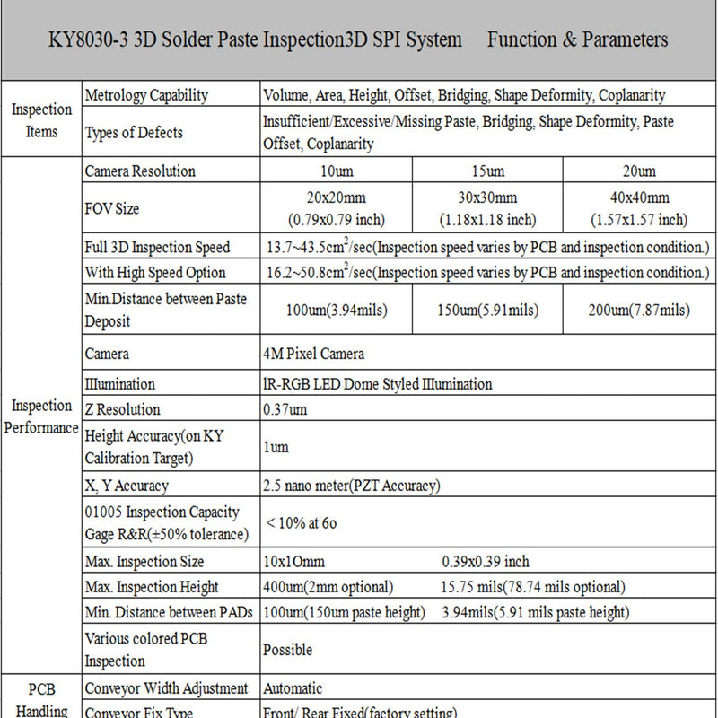 Koh Young KY 8030 3 3D Solder Paste Inspection