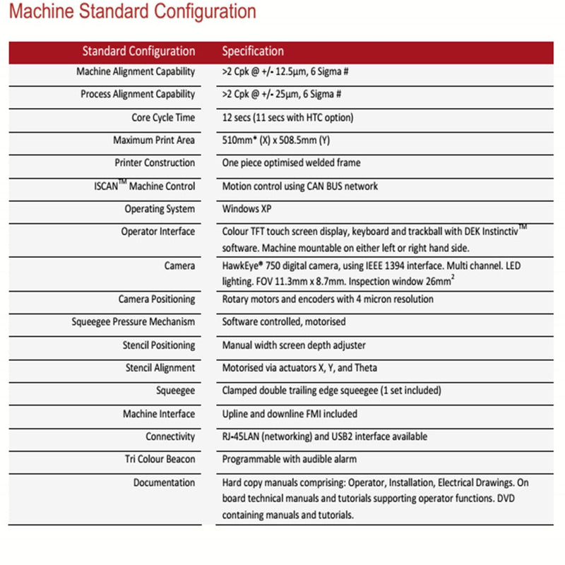 Dek Horizon 03 iX Screen Printer