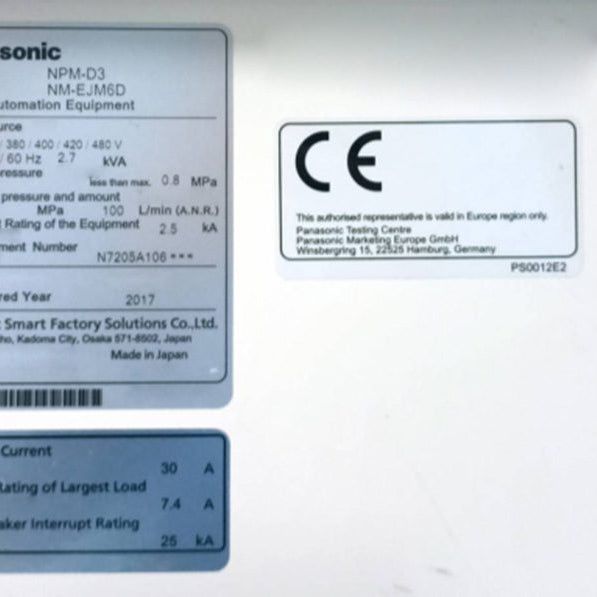 Panasonic NPM D 3 Pick and Place