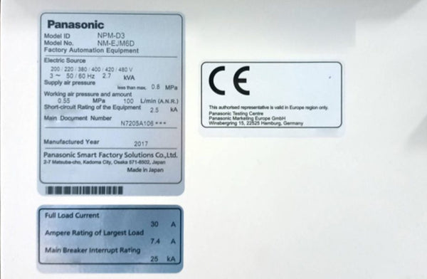 Panasonic NPM D 3 Pick and Place