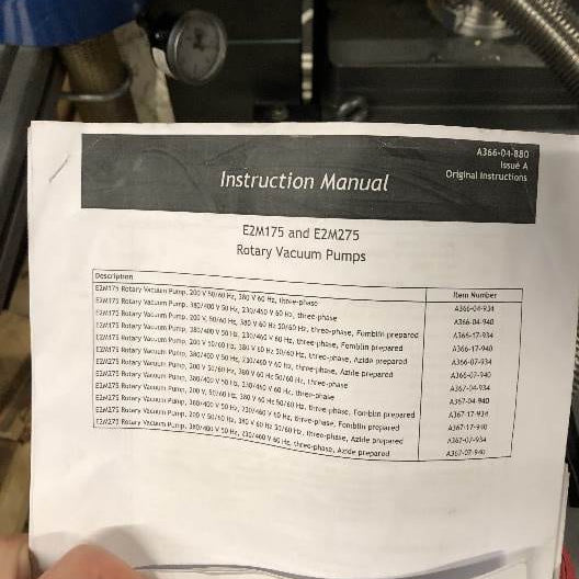 Edwards E 2 M 275 Vacuum Pump and Blower