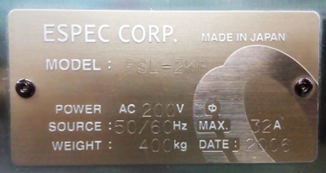 ESPEC PSL 2 KP Ultra Low Temperature & Humidity Chamber