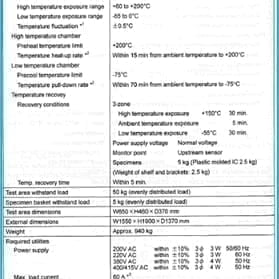 ESPEC TSA 101 L A Thermal Shock Chamber