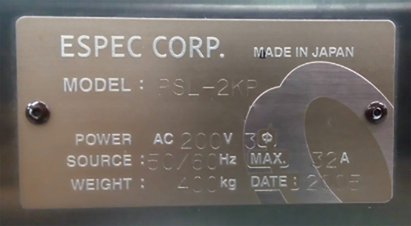ESPEC PLS 2 KP Ultra Low Temperature & Humidity Chamber