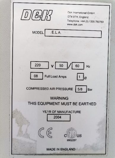 Dek ELA Screen Printer