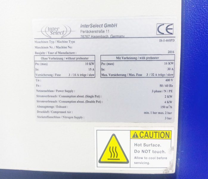 InterSelect IS-I 460 PD Selective Wave Soldering Machine