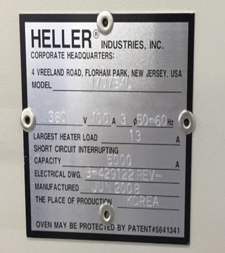 Heller 1707 EXL Reflow Soldering Machine