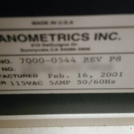 ONTO / Nanometrics Nanospec 6100 Automated Film Thickness Measurement System