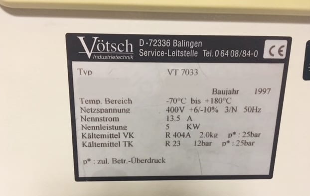 Votsch VT 7033 Environmental Chamber
