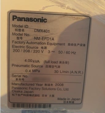 Panasonic DMX 401 Die Bonder