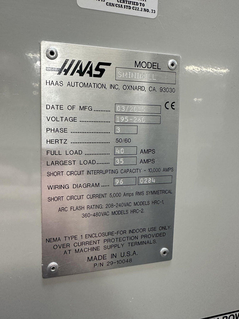 Haas Super Mini Mill CNC-VMC