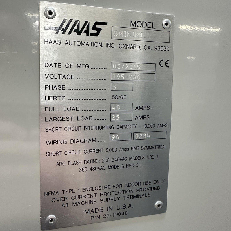 Haas Super Mini Mill CNC-VMC