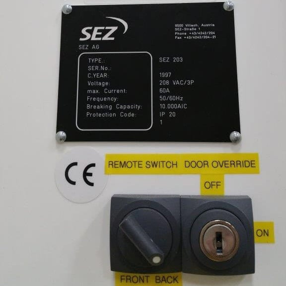 Lam / SEZ 203 Spin Processor / Etcher