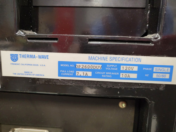 KLA / Therma-wave OP 2600 DUV Film Thickness Measurement