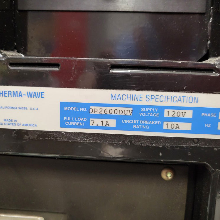 KLA / Therma-wave OP 2600 DUV Film Thickness Measurement