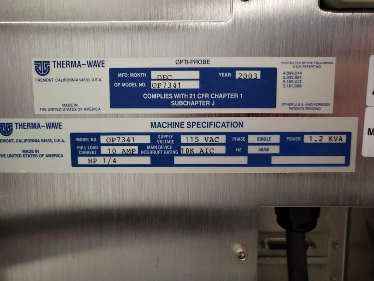 KLA / Therma-wave OP 7341 Film Thickness Measurement