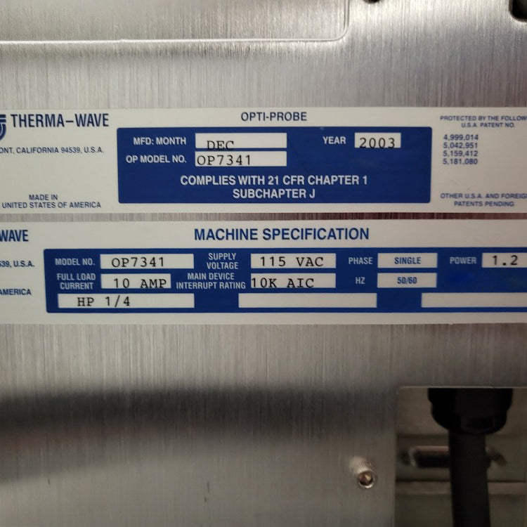 KLA / Therma-wave OP 7341 Film Thickness Measurement