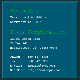 Zygo Newview 7300 Optical Profilometer