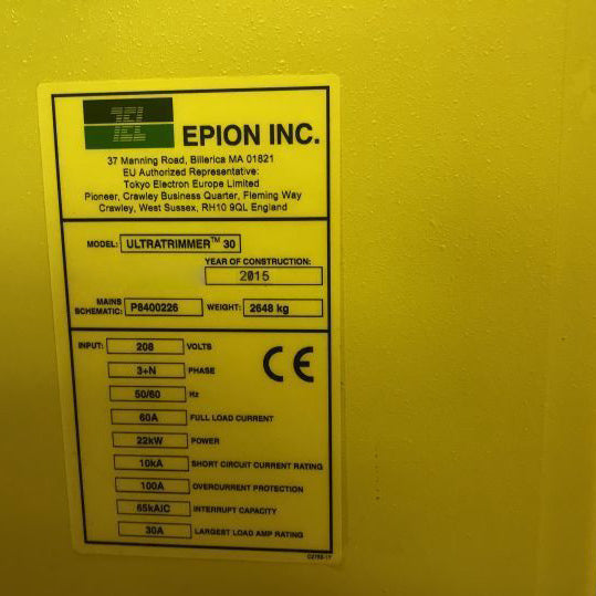 Tel Ultratrimmer 30 Gas Cluster Ion Beam