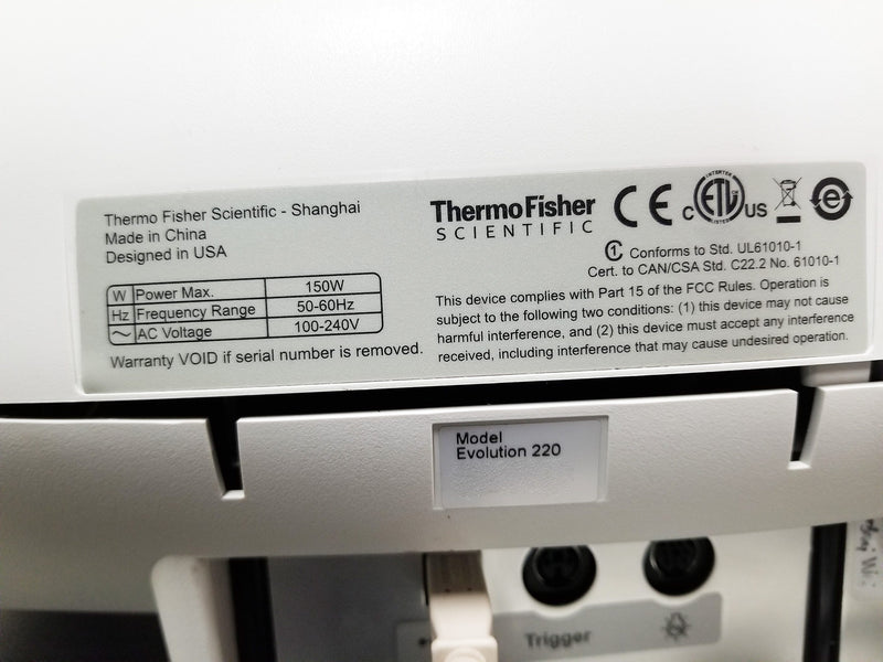Thermo Fisher Scientific Evolution 220 UV-VIS Spectrometer